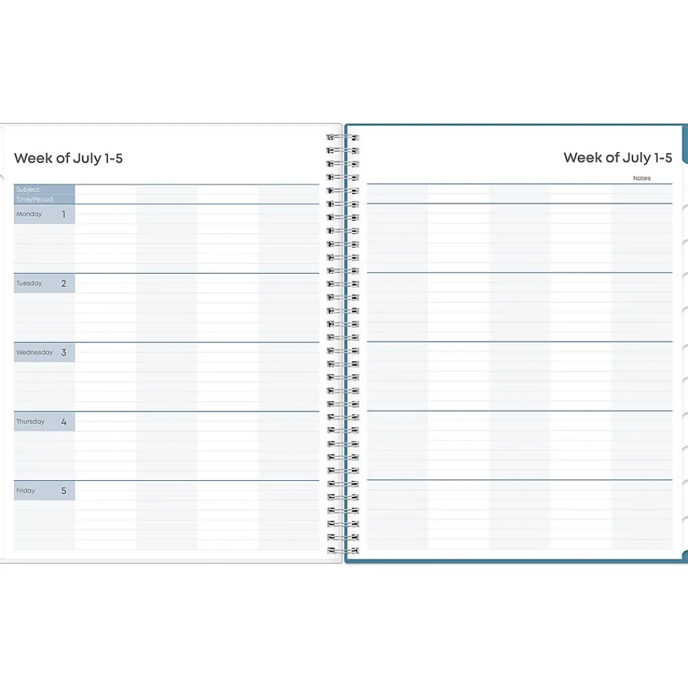 Academic Planners|Blue Sky 2024-2025 Ditsy Dapple Light 8.5" x 11" Academic Weekly & Monthly Teacher Planner, Plastic Cover, Multicolor