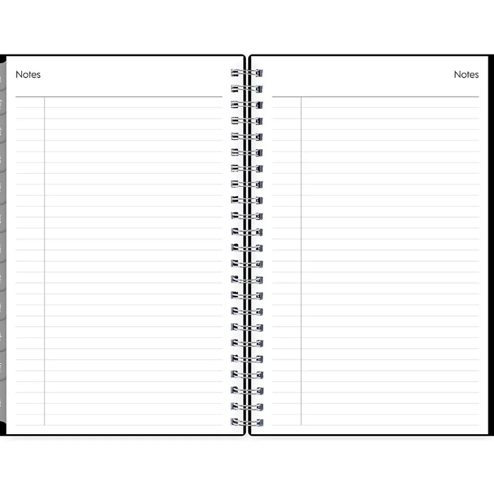 Academic Planners|Blue Sky 2024-2025 Enterprise 5" x 8" Academic Weekly & Monthly Planner, Plastic Cover, Black (130611-A25)