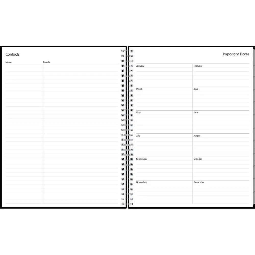 2025 Planners|Blue Sky 2025 Enterprise 8.5" x 11" Weekly & Monthly Appointment Book, Plastic Cover, Black (111289-25)