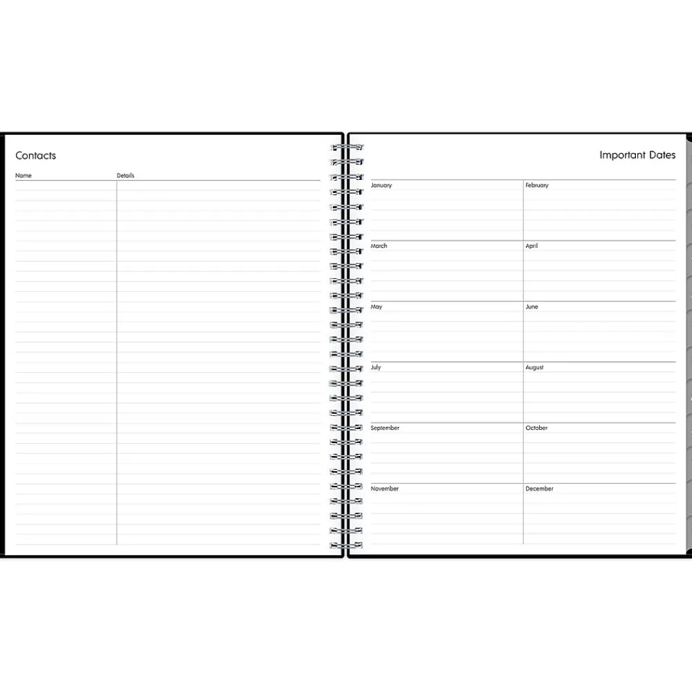 2025 Planners|Blue Sky 2025 Enterprise 8" x 10" Monthly Planner, Plastic Cover, Black (131794-25)