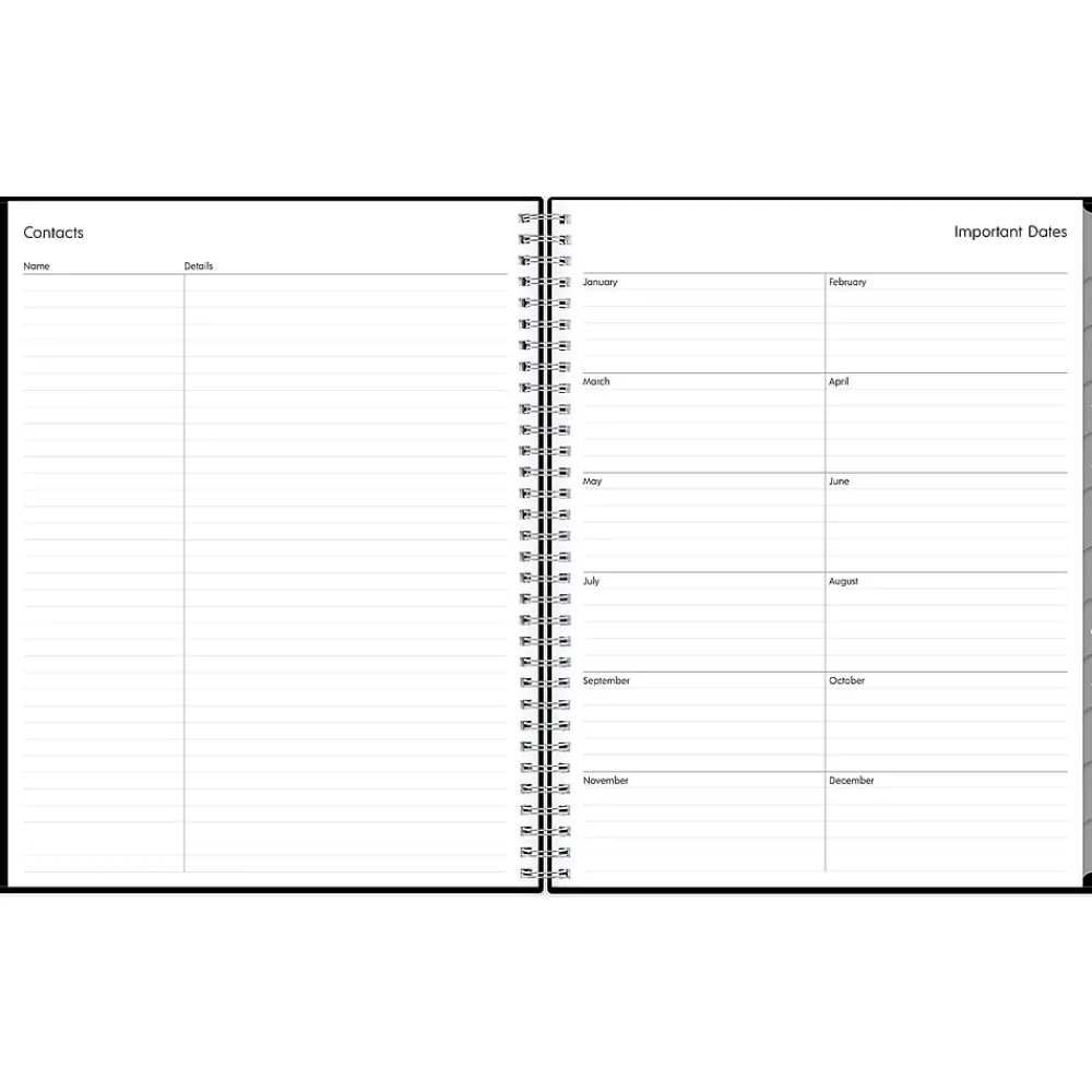 2025 Planners|Blue Sky 2025 Enterprise 8.5" x 11" Weekly & Monthly Planner, Plastic Cover, Black (111288-25)