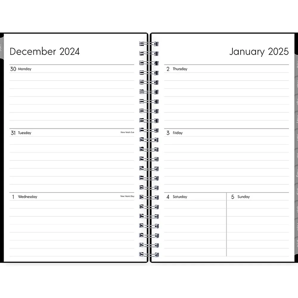 2025 Planners|Blue Sky 2025 Enterprise 5" x 8" Weekly & Monthly Planner, Plastic Cover, Black (111291-25)