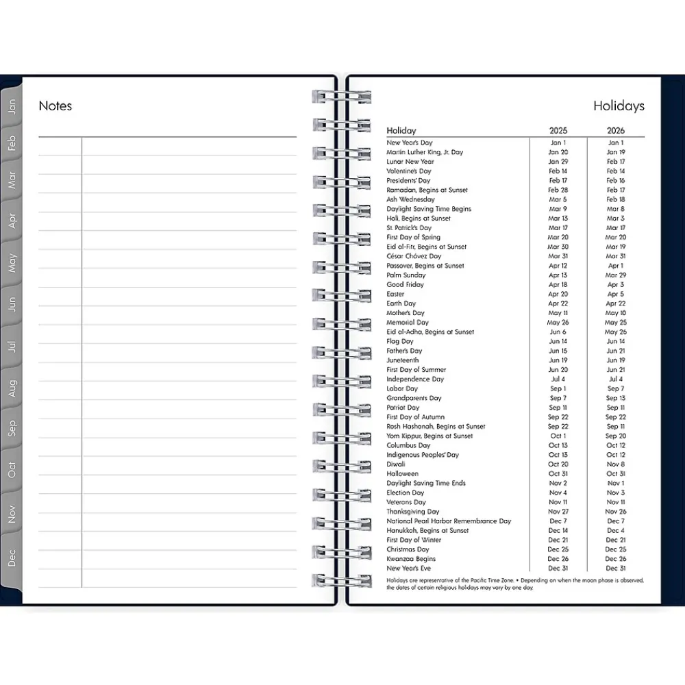 2025 Planners|Blue Sky 2025 Enterprise 3.63" x 6.13" Weekly & Monthly Planner, Plastic Cover, Navy (147976)