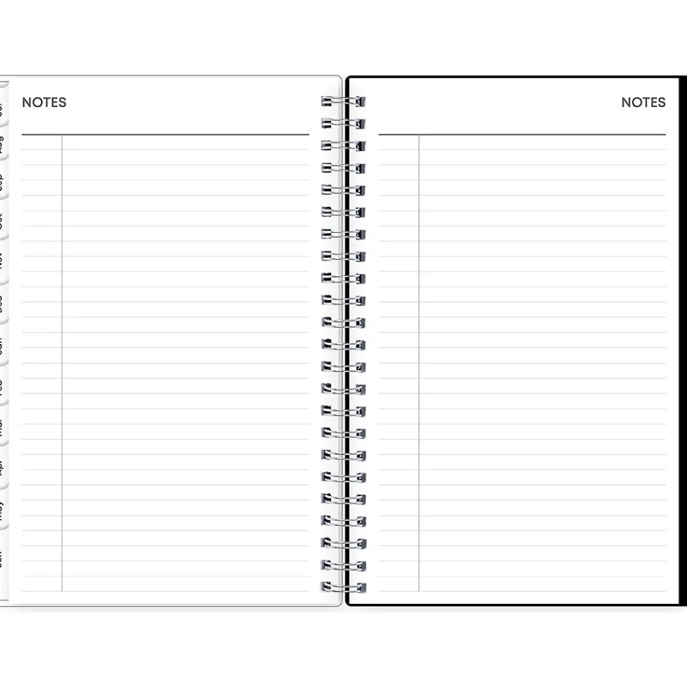 Academic Planners|Blue Sky 2024-2025 Fabiana 5" x 8" Academic Weekly & Monthly Planner, Black/White (149813)