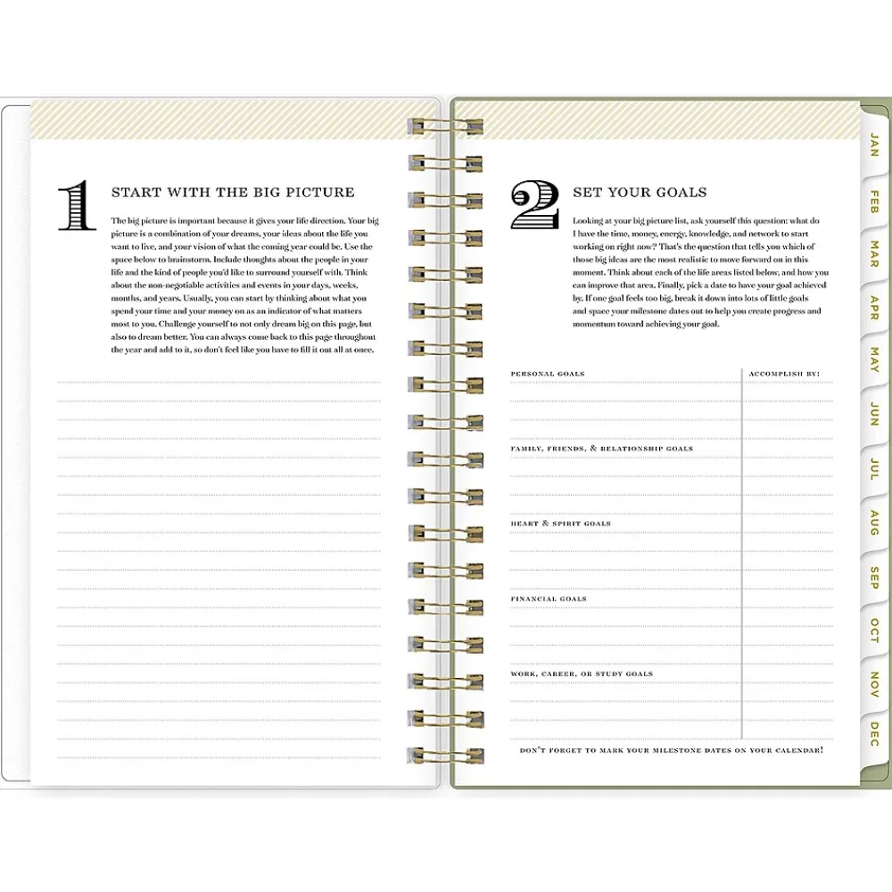 2025 Planners|Blue Sky 2025 Fiore Cream 3.63" x 6.13" Weekly & Monthly Planner, Plastic Cover, Multicolor (152482)