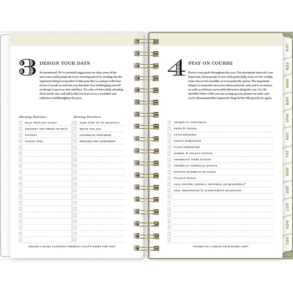 2025 Planners|Blue Sky 2025 Fiore Cream 3.63" x 6.13" Weekly & Monthly Planner, Plastic Cover, Multicolor (152482)