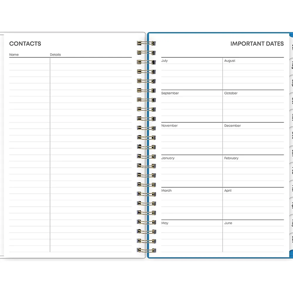 Academic Planners|Blue Sky 2024-2025 Flower Date 5" x 8" Academic Weekly & Monthly Planner, Plastic Cover, Multicolor (147715)
