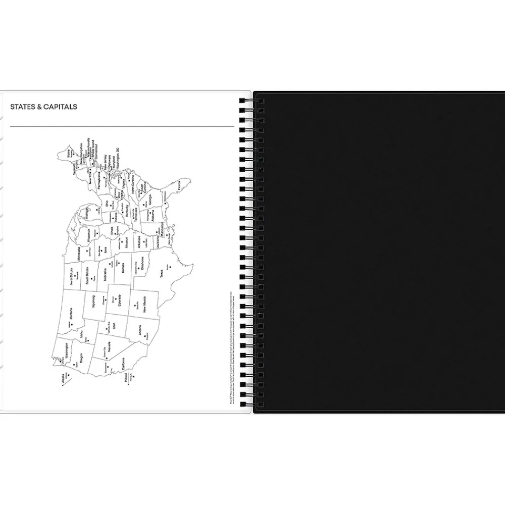 2025 Planners|Blue Sky 2025 Fran 8.5" x 11" Weekly & Monthly Planner, Plastic Cover, Black/Brown (150542)