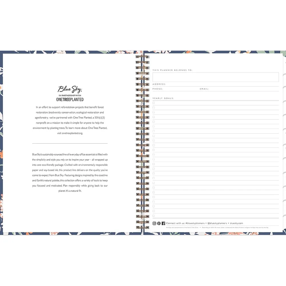 2025 Planners|Blue Sky 2025 Green Earth Effie 8.5" x 11" Weekly & Monthly Planner, Paperboard Cover, Multicolor (138325-25)
