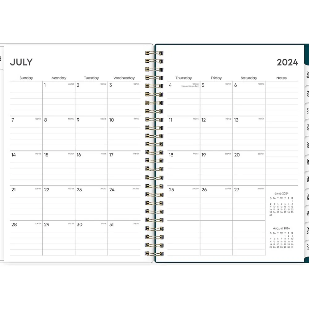 Academic Planners|Blue Sky 2024-2025 Greta 5.88" x 8.63" Academic Weekly & Monthly Planner, Plastic Cover, Multicolor (136482-A25)