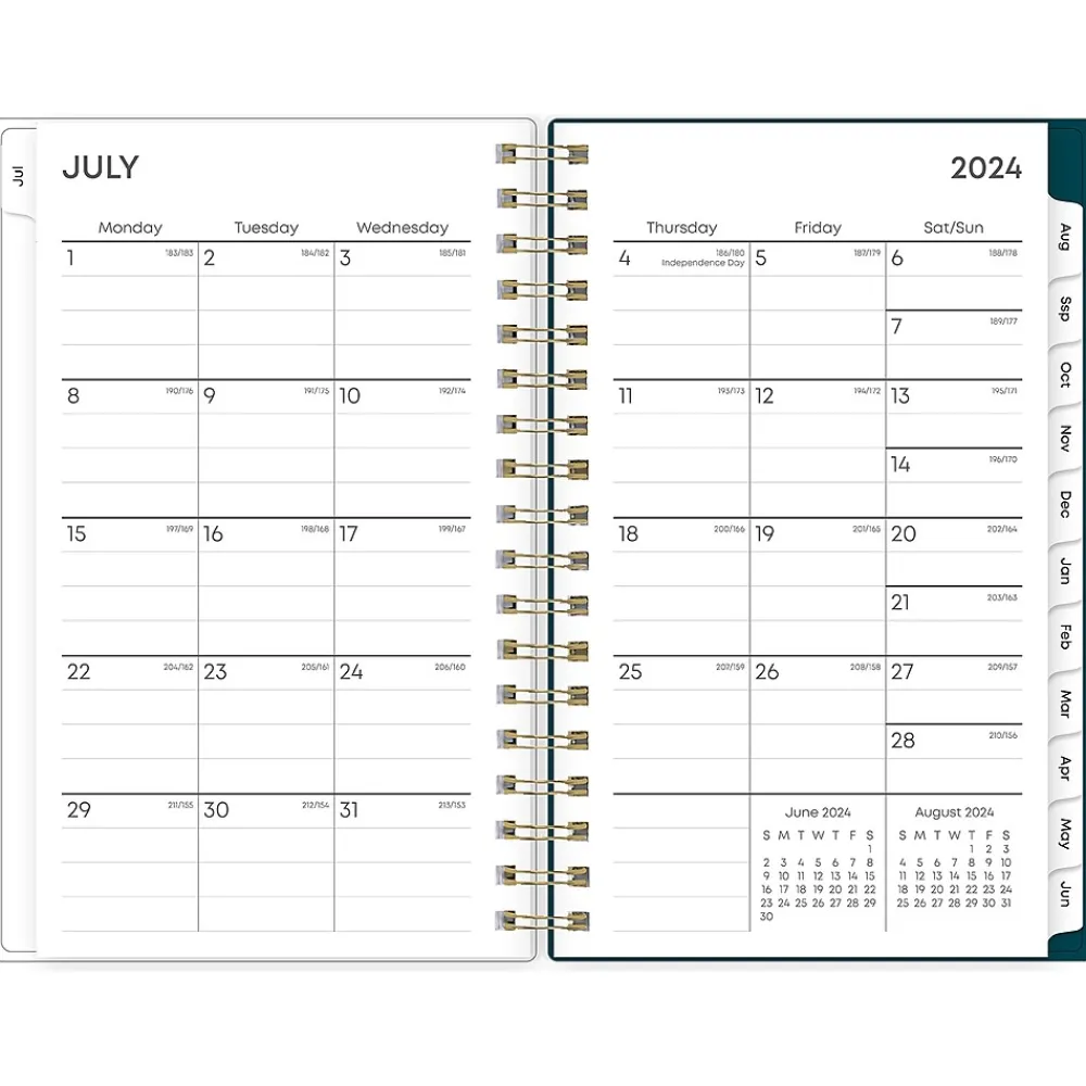 Academic Planners|Blue Sky 2024-2025 Greta 3.63" x 6.13" Academic Weekly & Monthly Planner, Plastic Cover, Multicolor (146841)