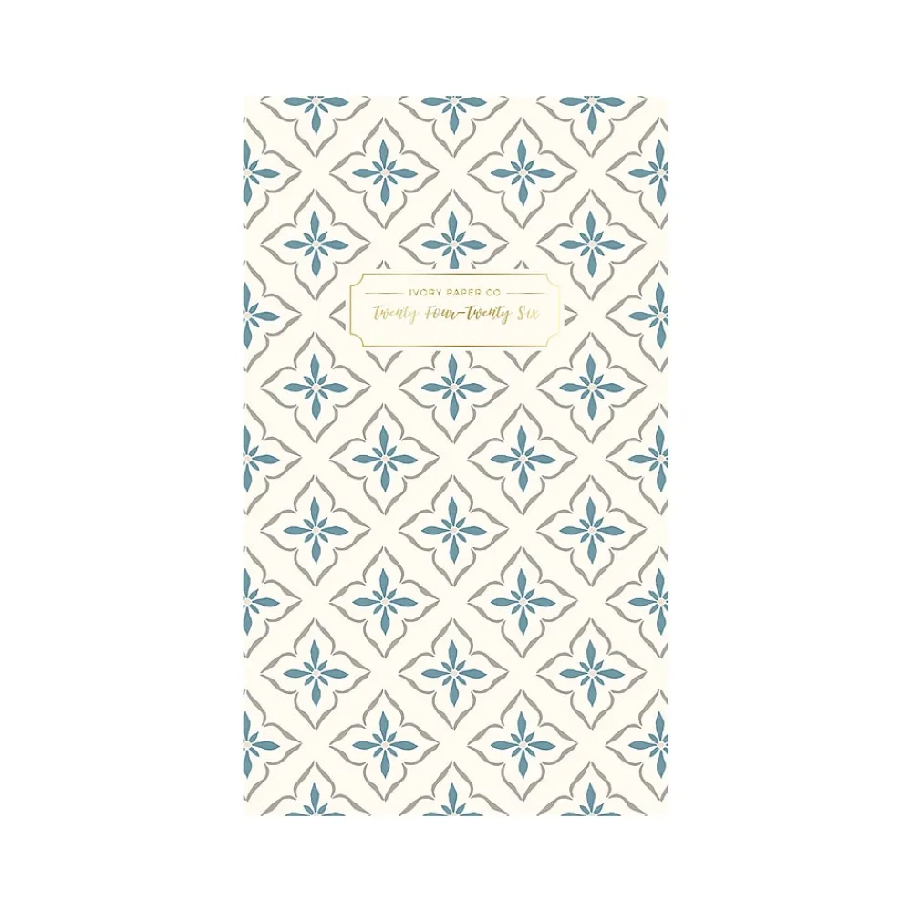 Academic Planners|Blue Sky 2024-2026 Ivory Paper Co Daviana 3.63" x 6.13" Academic Monthly Planner, Cream/Blue (146890)