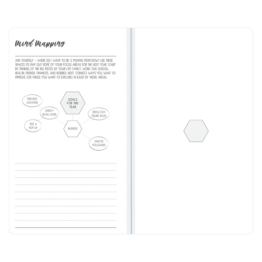 Academic Planners|Blue Sky 2024-2026 Ivory Paper Co Daviana 3.63" x 6.13" Academic Monthly Planner, Cream/Blue (146890)