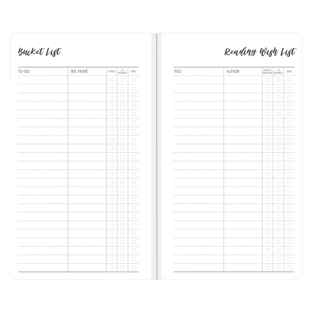 Academic Planners|Blue Sky 2024-2026 Ivory Paper Co Daviana 3.63" x 6.13" Academic Monthly Planner, Cream/Blue (146890)