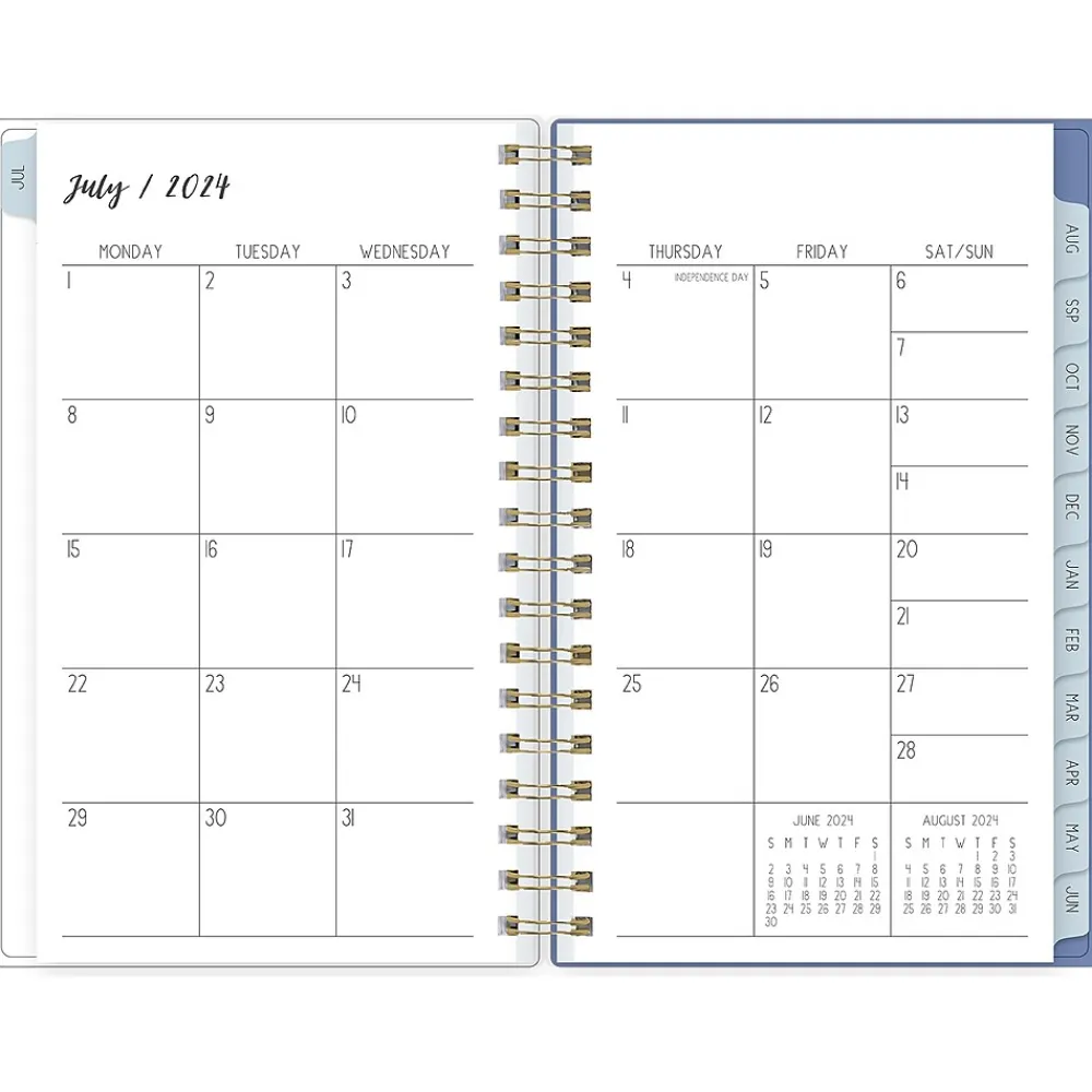 Academic Planners|Blue Sky 2024-2026 Ivory Paper Co Julieanne 3.63" x 6.13" Academic Weekly & Monthly Planner, Plastic Cover, Multicolor