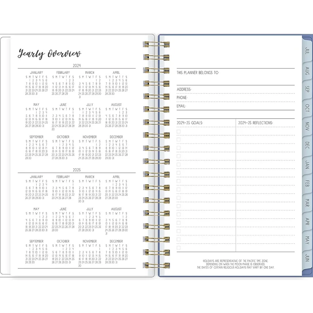 Academic Planners|Blue Sky 2024-2026 Ivory Paper Co Julieanne 3.63" x 6.13" Academic Weekly & Monthly Planner, Plastic Cover, Multicolor