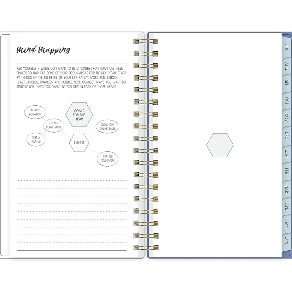 Academic Planners|Blue Sky 2024-2026 Ivory Paper Co Julieanne 3.63" x 6.13" Academic Weekly & Monthly Planner, Plastic Cover, Multicolor