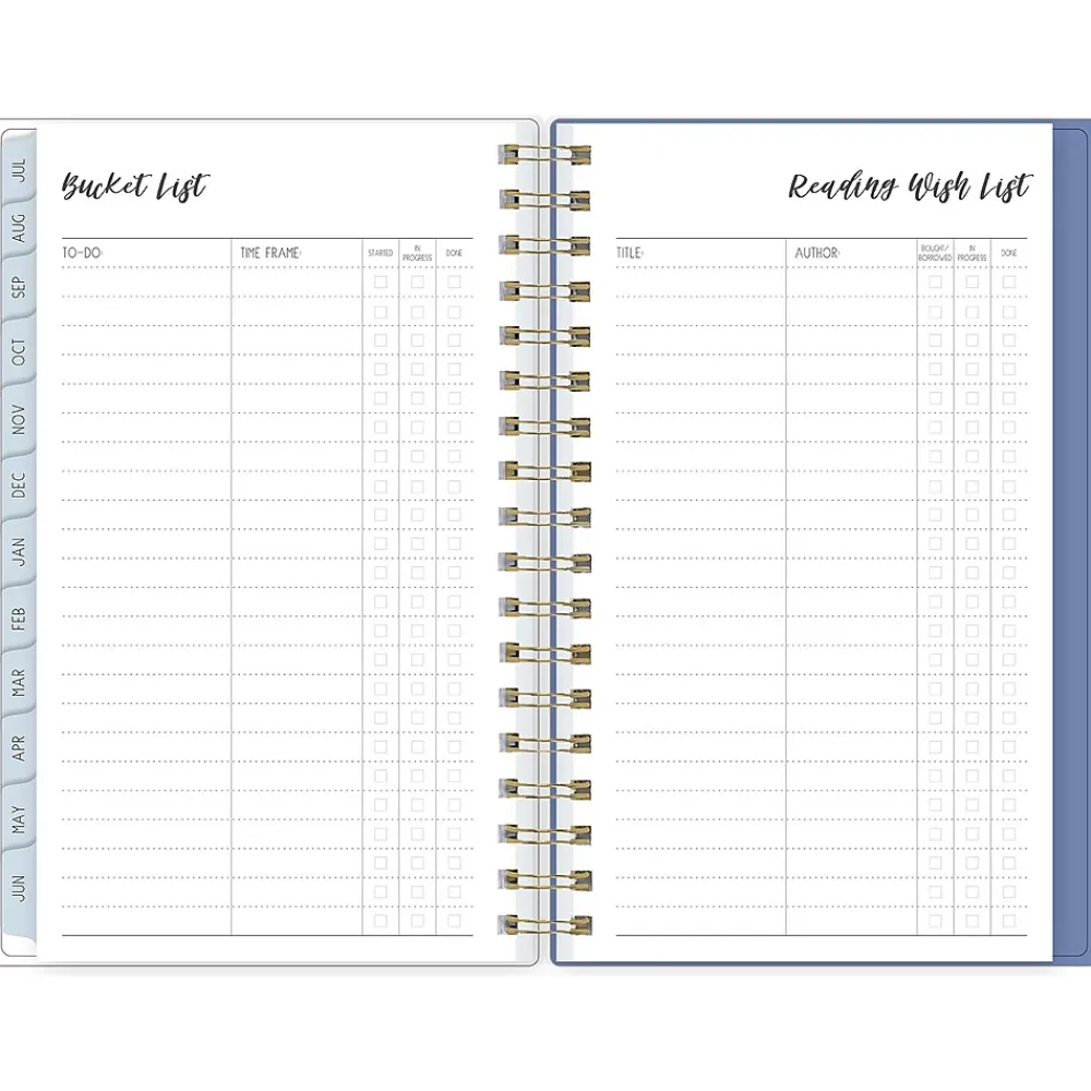 Academic Planners|Blue Sky 2024-2026 Ivory Paper Co Julieanne 3.63" x 6.13" Academic Weekly & Monthly Planner, Plastic Cover, Multicolor