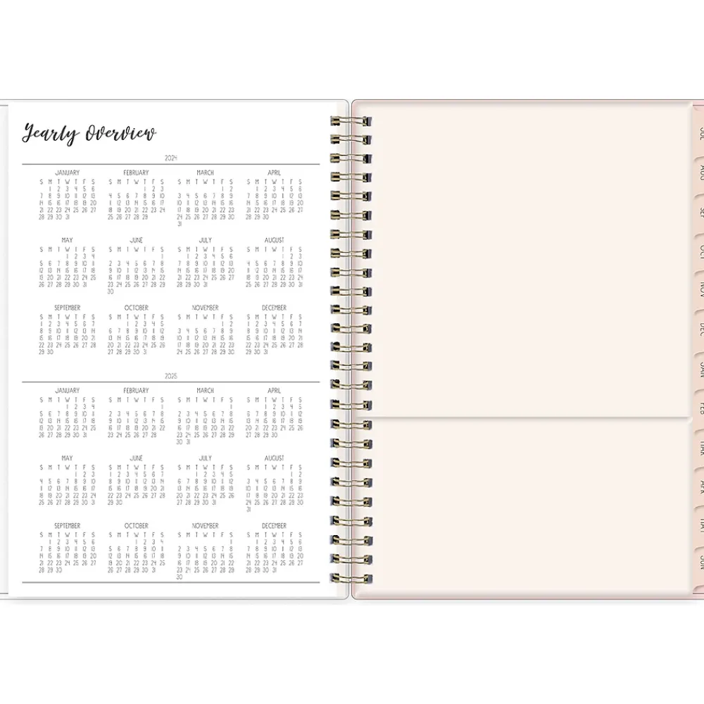 Academic Planners|Blue Sky 2024-2025 Ivory Paper Co Sammi 5.88" x 8.63" Academic Weekly & Monthly Planner, Plastic Cover, Multicolor (146884)