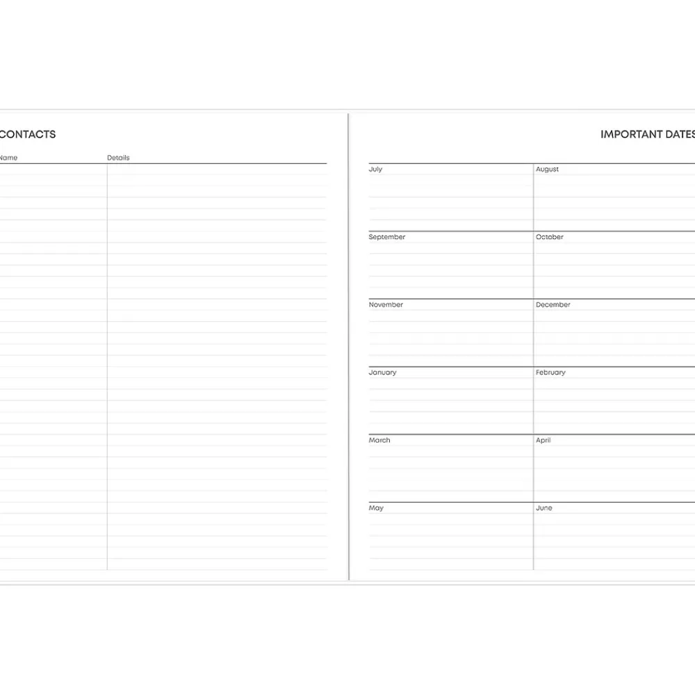 Academic Planners|Blue Sky 2024-2025 Jett 8.5" x 11" Academic Monthly Planner, Plastic Cover, Blue/Green (146858)