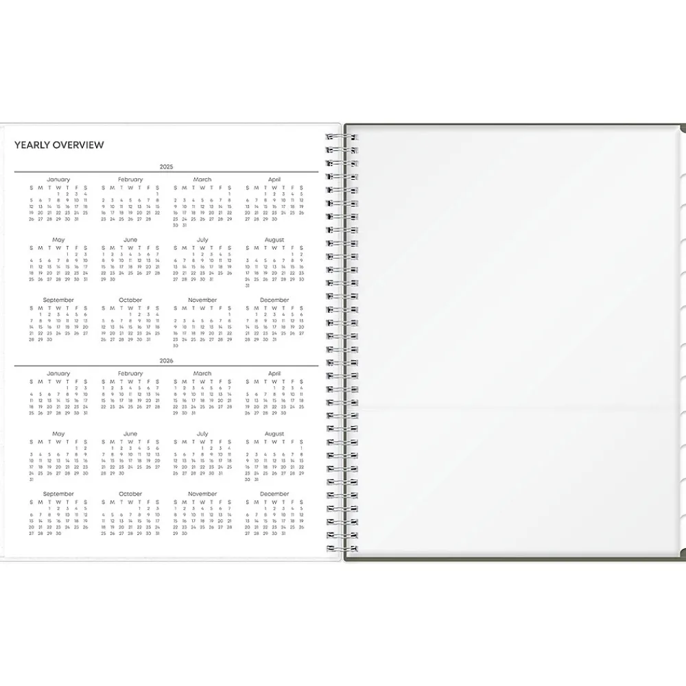 2025 Planners|Blue Sky 2025 Joey Floral 8.5" x 11" Weekly & Monthly Planner, Plastic Cover, Green (148289)