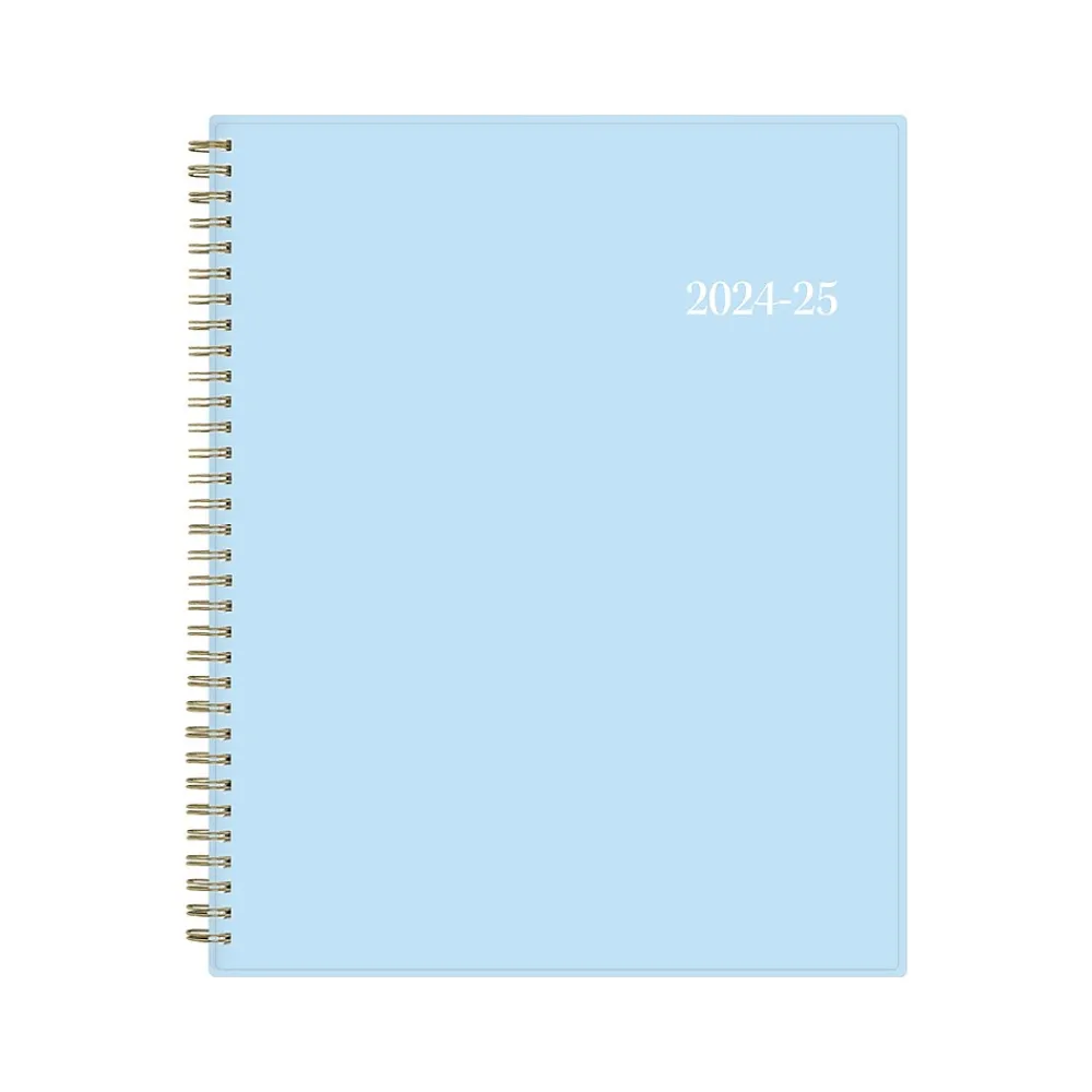 Academic Planners|Blue Sky 2024-2025 Jordy Blue 8.5" x 11" Academic Weekly & Monthly Planner, Plastic Cover (149814)