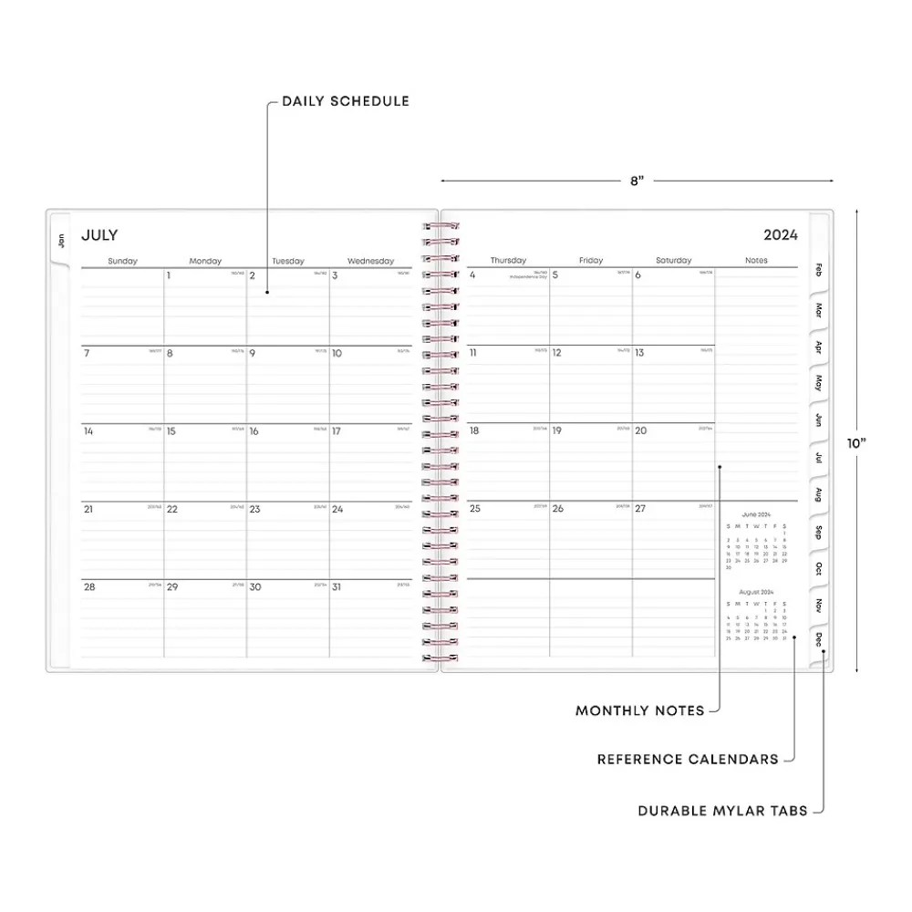 2025 Planners|Blue Sky 2025 Joselyn 8" x 10" Monthly Planner, Plastic Cover, Multicolor (110395-25)
