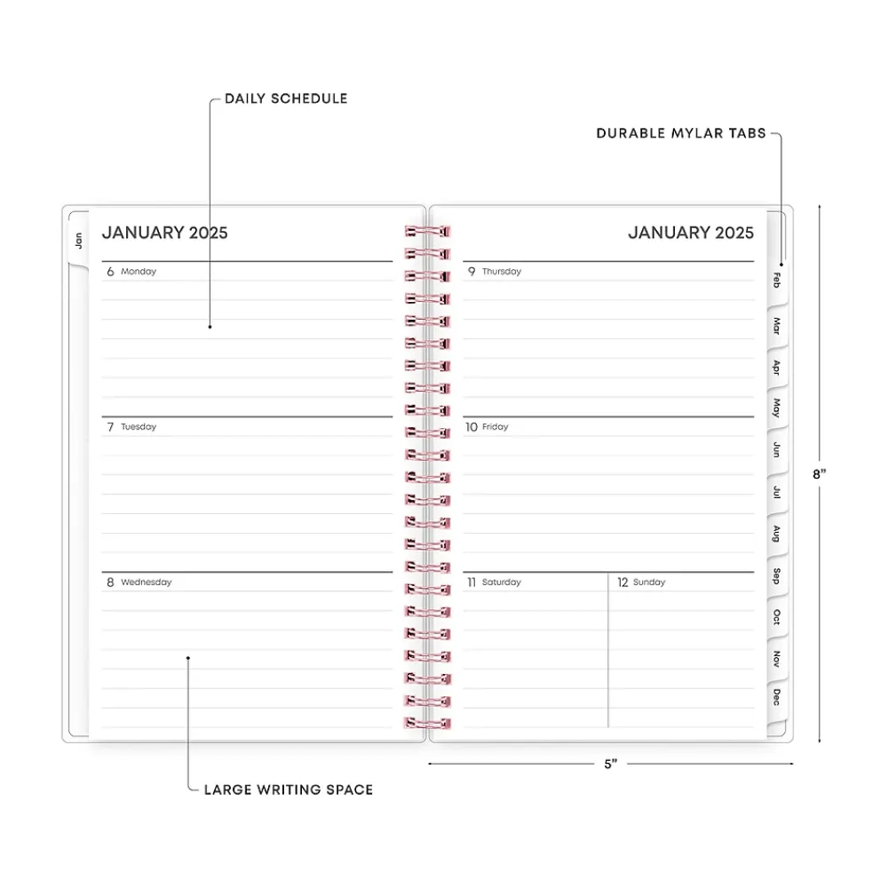2025 Planners|Blue Sky 2025 Joselyn 5" x 8" Weekly & Monthly Planner, Plastic Cover, Multicolor (110396-25)