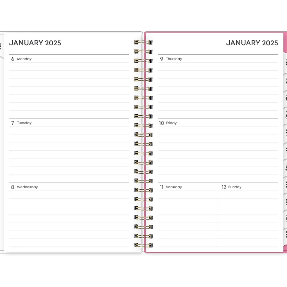 2025 Planners|Blue Sky 2025 Juno Pink 5" x 8" Weekly & Monthly Planner, Plastic Cover, Multicolor (152265)