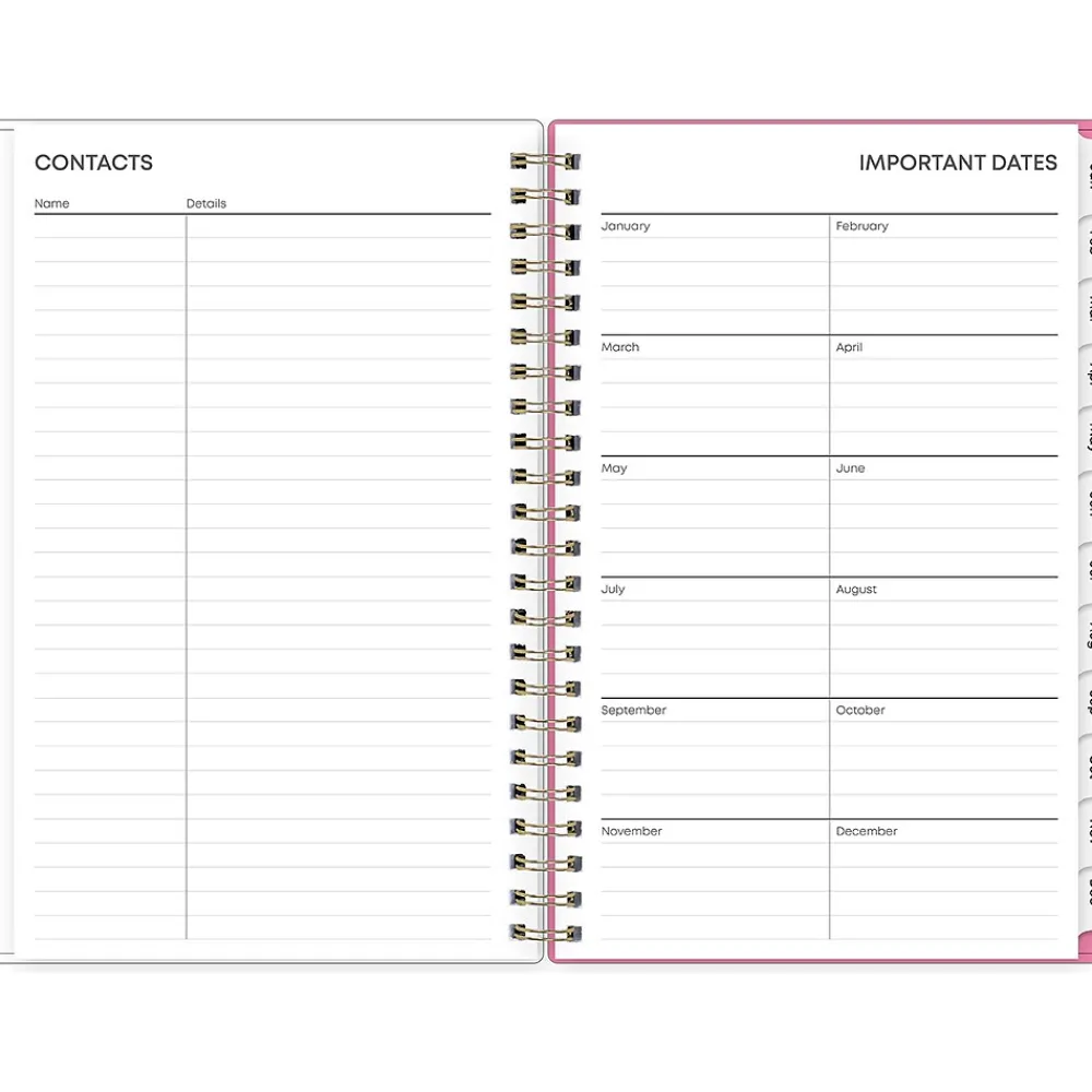 2025 Planners|Blue Sky 2025 Juno Pink 5" x 8" Weekly & Monthly Planner, Plastic Cover, Multicolor (152265)