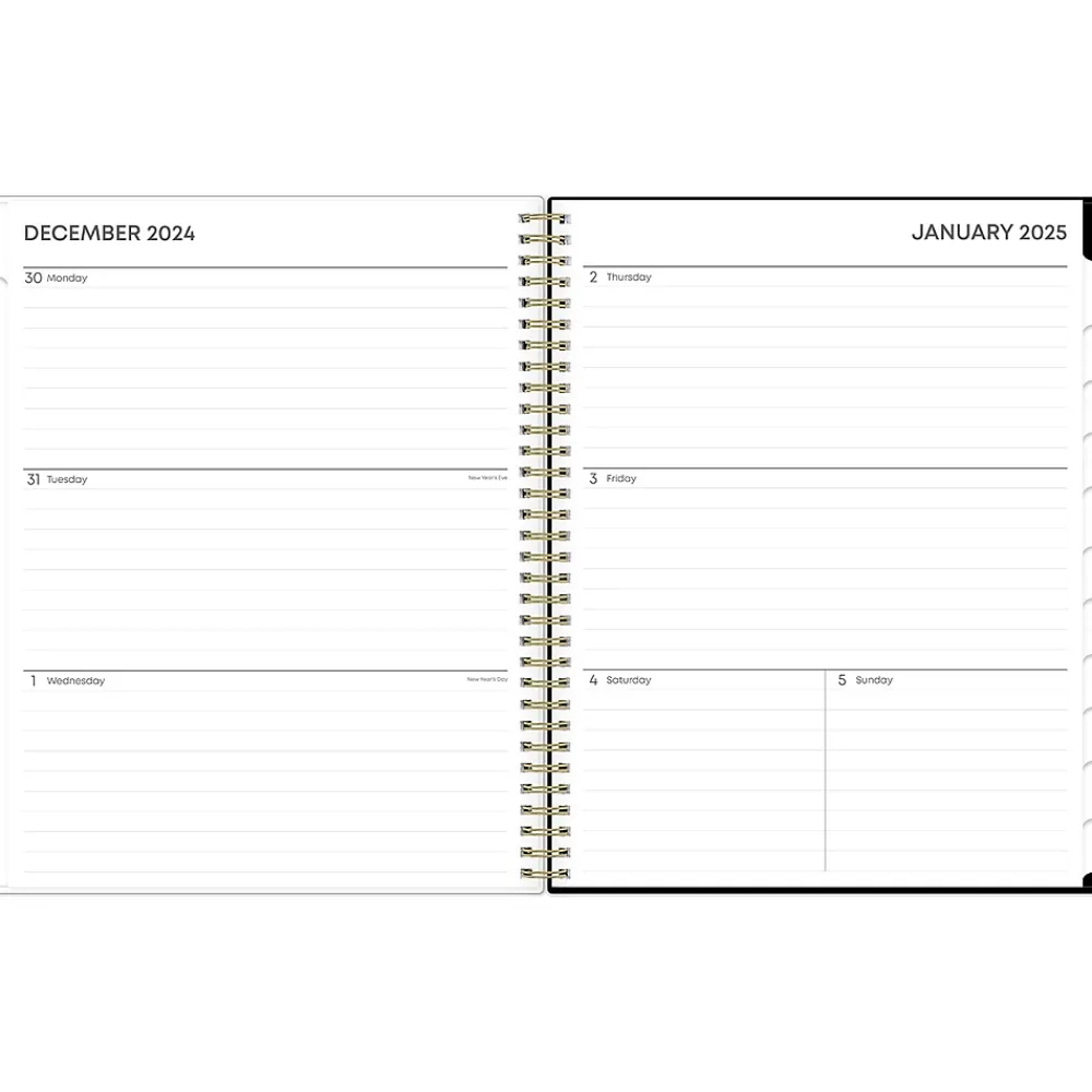 2025 Planners|Blue Sky 2025 Katya 8.5" x 11" Weekly & Monthly Planner, Plastic Cover, Brown/Black (152483)