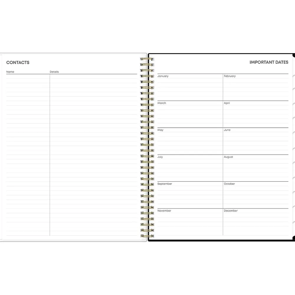 2025 Planners|Blue Sky 2025 Katya 8.5" x 11" Weekly & Monthly Planner, Plastic Cover, Brown/Black (152483)
