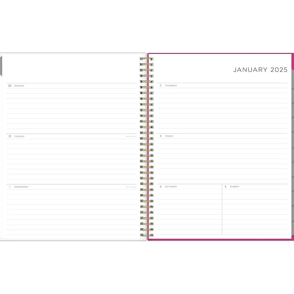 2025 Planners|Blue Sky 2025 Kelly Ventura Magenta Blooms 8.5" x 11" Weekly & Monthly Planner, Plastic Cover, Multicolor (140945-25)