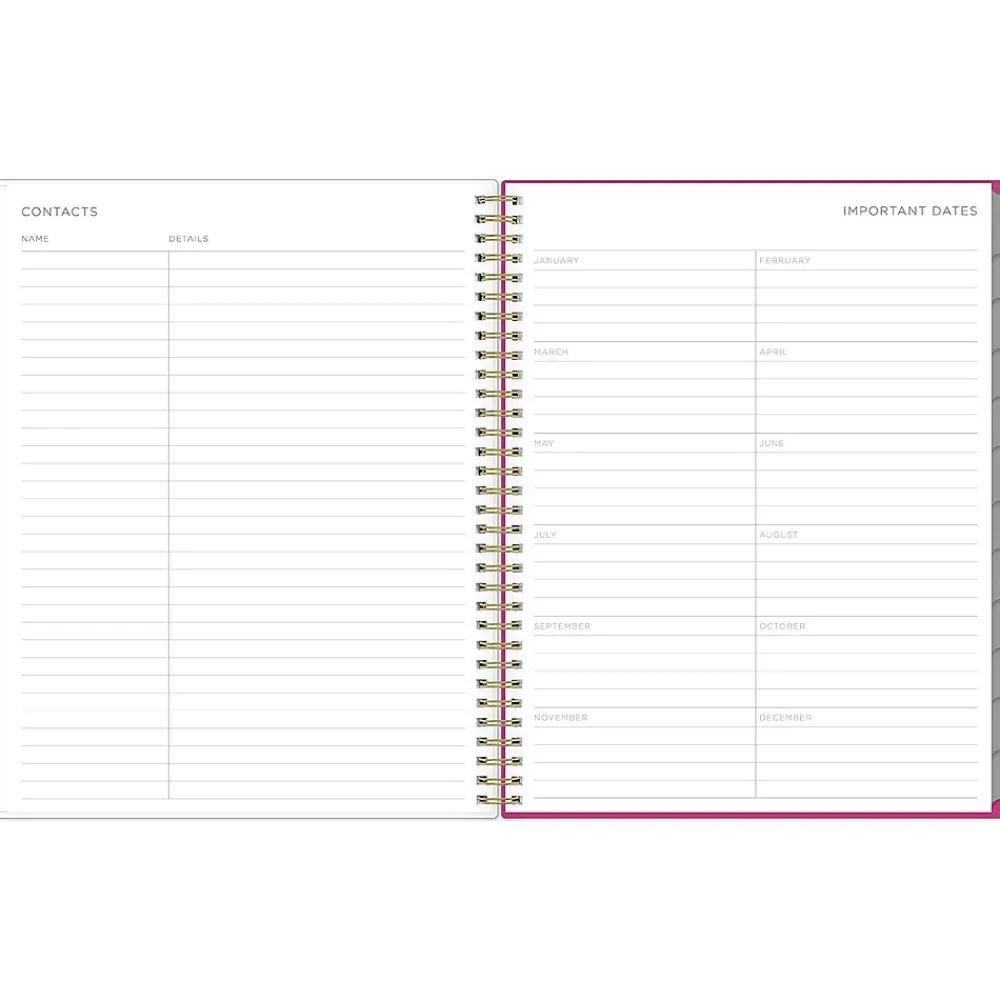 2025 Planners|Blue Sky 2025 Kelly Ventura Magenta Blooms 8.5" x 11" Weekly & Monthly Planner, Plastic Cover, Multicolor (140945-25)