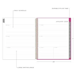 2025 Planners|Blue Sky 2025 Kelly Ventura Magenta Blooms 8.5