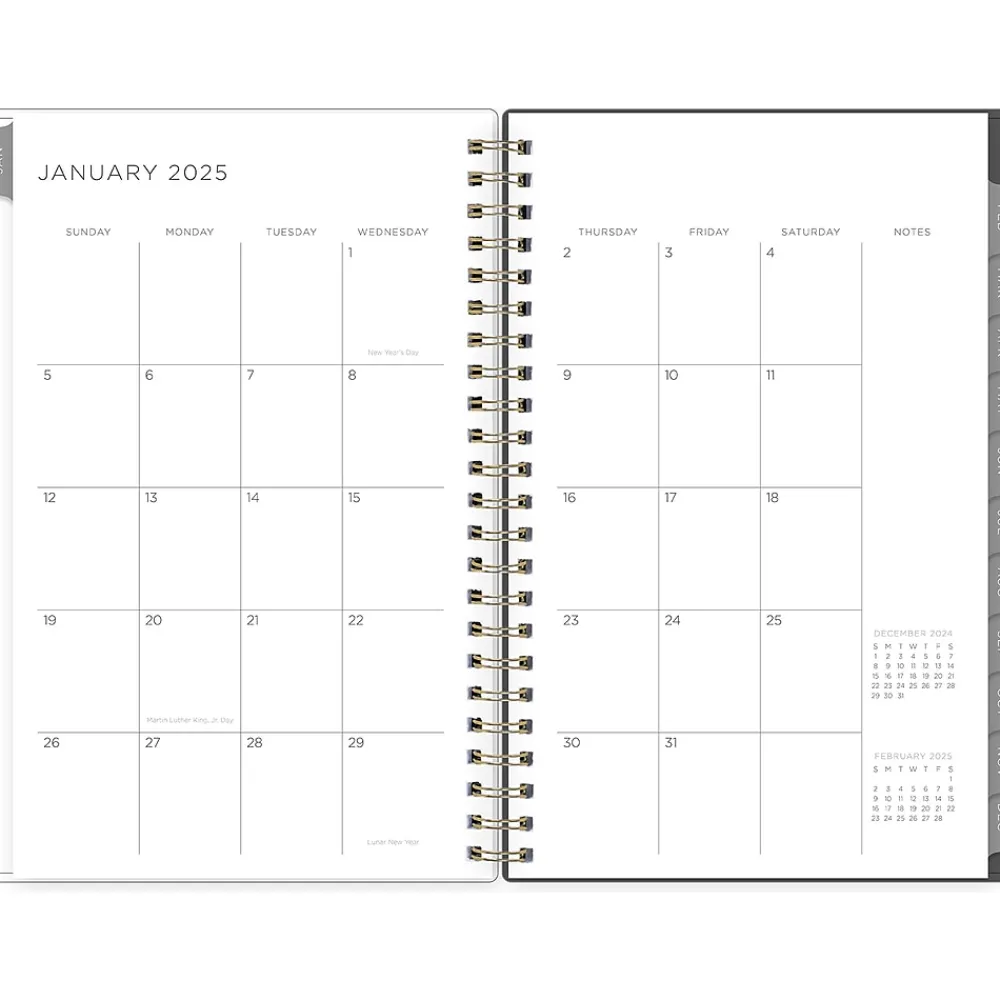 2025 Planners|Blue Sky 2025 Kelly Ventura Midnight Garden 5" x 8" Weekly & Monthly Planner, Plastic Cover, Multicolor (140946-25)