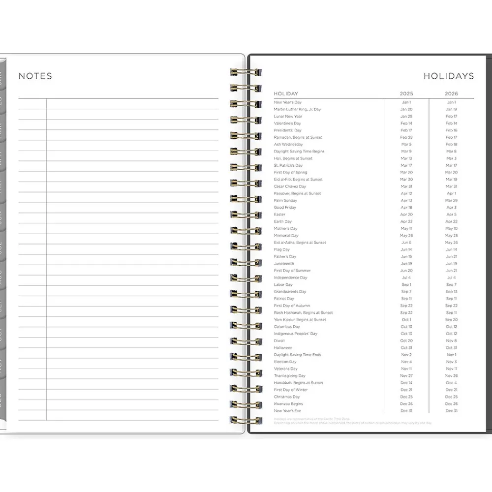 2025 Planners|Blue Sky 2025 Kelly Ventura Midnight Garden 5" x 8" Weekly & Monthly Planner, Plastic Cover, Multicolor (140946-25)