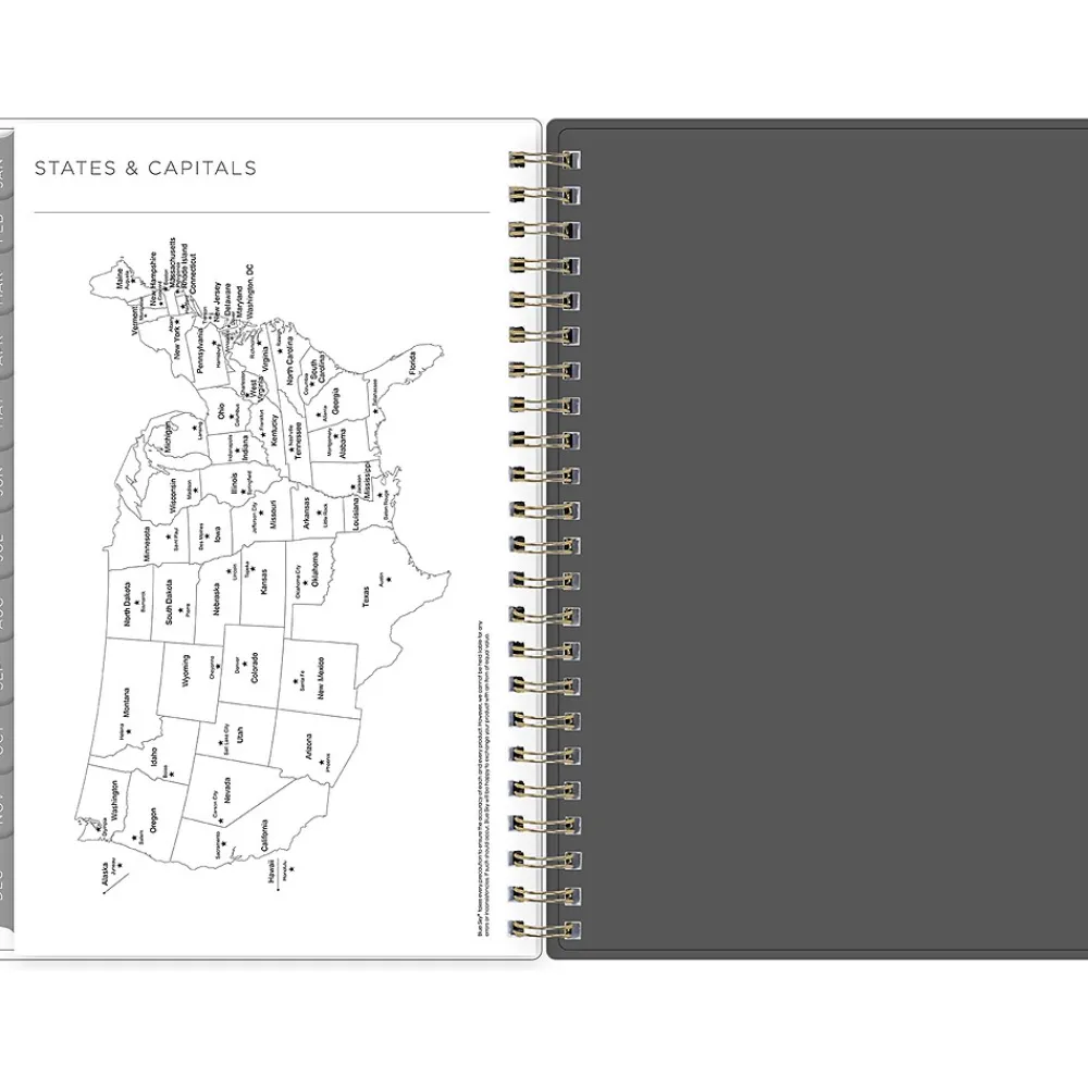 2025 Planners|Blue Sky 2025 Kelly Ventura Midnight Garden 5" x 8" Weekly & Monthly Planner, Plastic Cover, Multicolor (140946-25)
