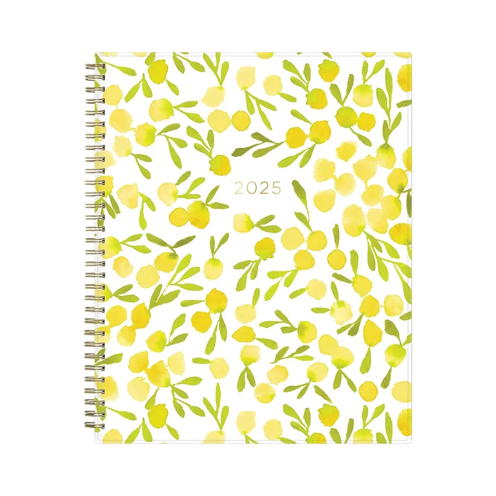 2025 Planners|Blue Sky 2025 Kelly Ventura Mimosa 8.5" x 11" Weekly & Monthly Planner, Plastic Cover, Yellow/White (149059-25)