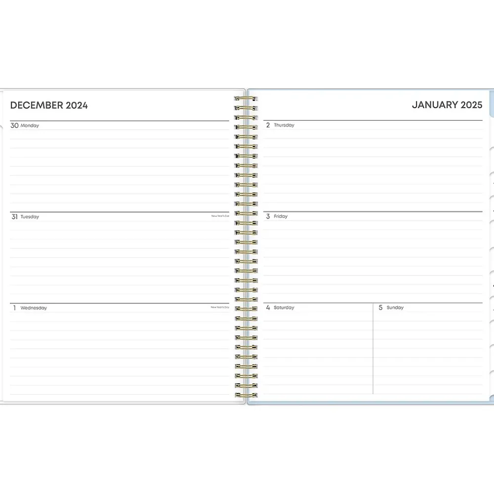 2025 Planners|Blue Sky 2025 Kiera Blue 8.5" x 11" Weekly & Monthly Planner, Plastic Cover, Multicolor (152467)