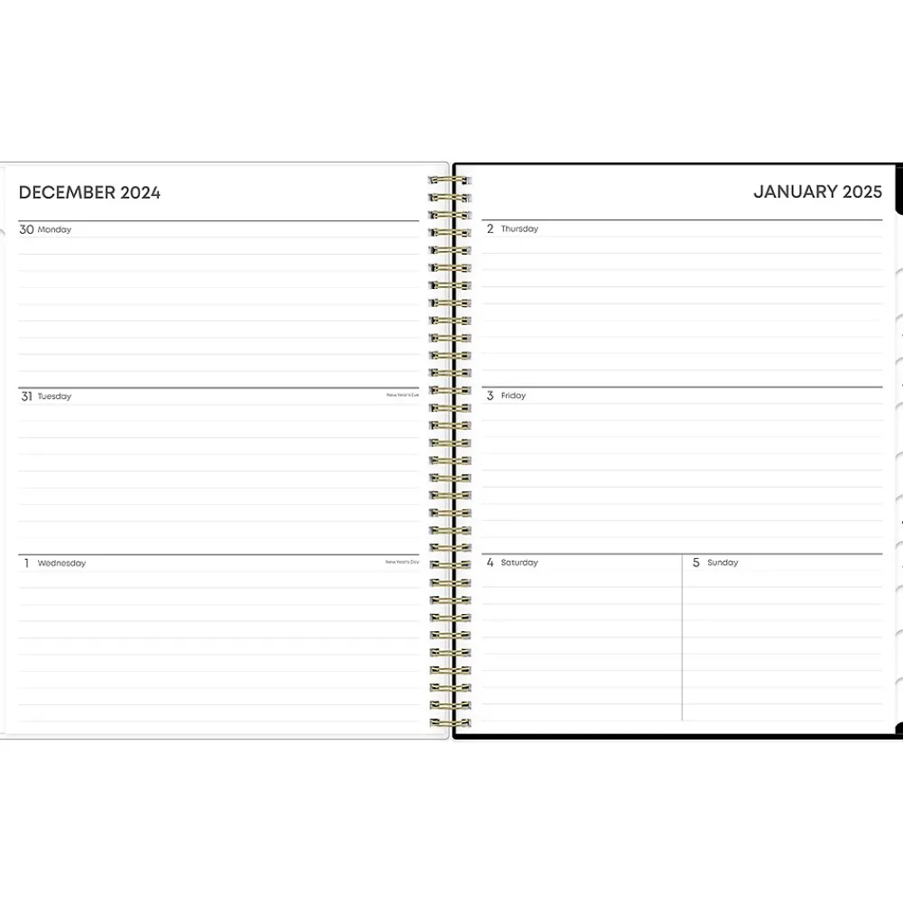 2025 Planners|Blue Sky 2025 Laina Dark 8.5" x 11" Weekly & Monthly Planner, Plastic Cover, Green/Black (148231)