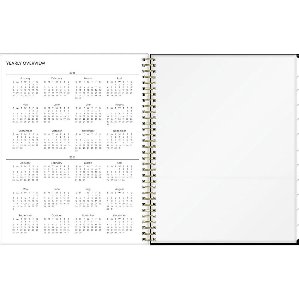 2025 Planners|Blue Sky 2025 Laina Dark 8.5" x 11" Weekly & Monthly Planner, Plastic Cover, Green/Black (148231)
