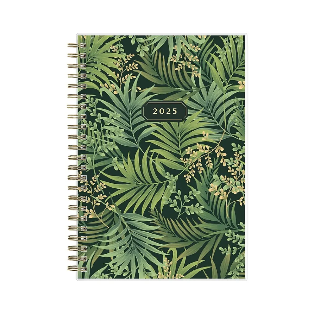 2025 Planners|Blue Sky 2025 Laina Dark 5" x 8" Weekly & Monthly Planner, Plastic Cover, Green/Black (148233)