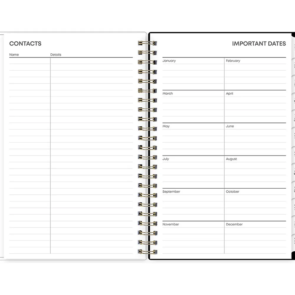 2025 Planners|Blue Sky 2025 Laina Dark 5" x 8" Weekly & Monthly Planner, Plastic Cover, Green/Black (148233)