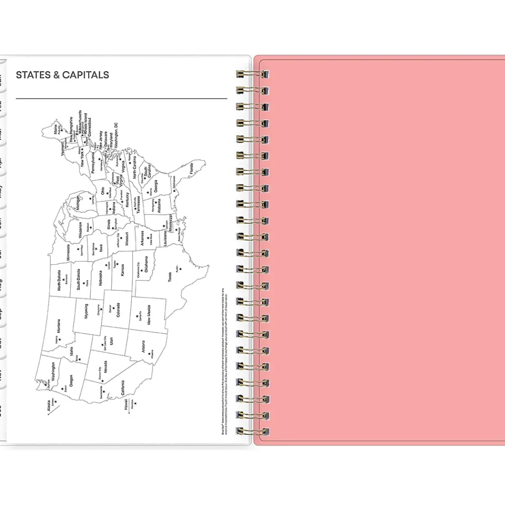 2025 Planners|Blue Sky 2025 Lanissa 5" x 8" Weekly & Monthly Planner, Plastic Cover, Multicolor (152256)