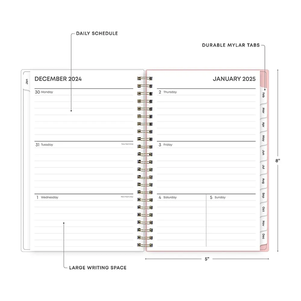 2025 Planners|Blue Sky 2025 Lanissa 5" x 8" Weekly & Monthly Planner, Plastic Cover, Multicolor (152256)