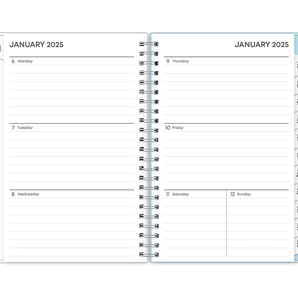 2025 Planners|Blue Sky 2025 Larah Blue 5" x 8" Weekly & Monthly Planner, Plastic Cover, Multicolor (152264)