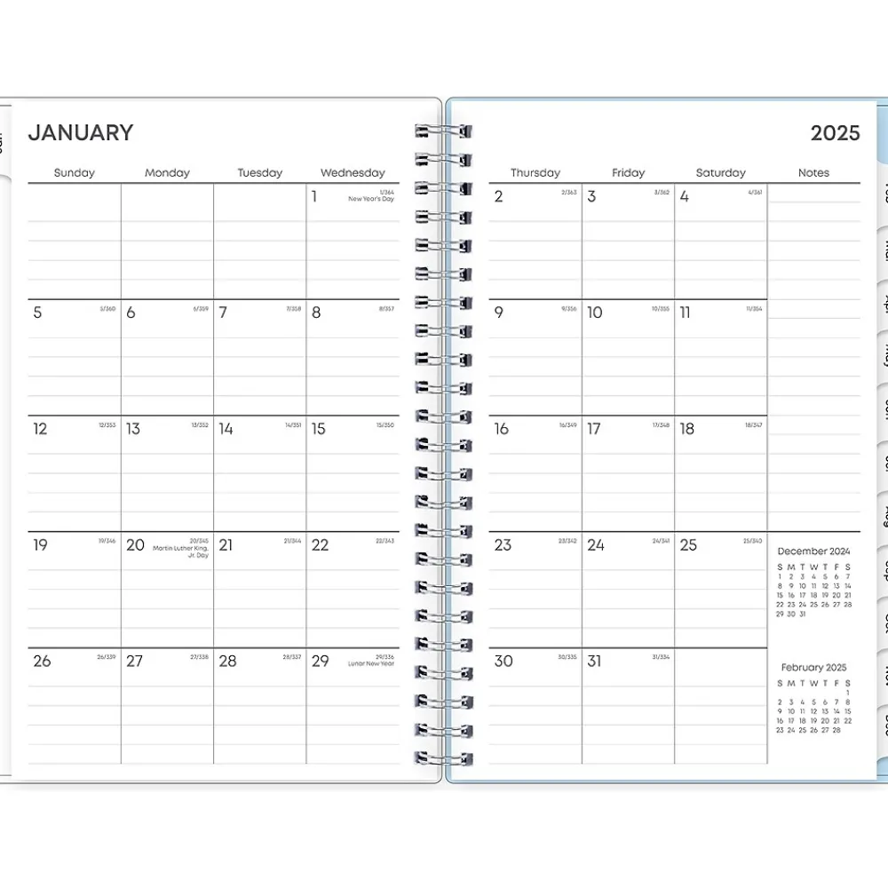 2025 Planners|Blue Sky 2025 Larah Blue 5" x 8" Weekly & Monthly Planner, Plastic Cover, Multicolor (152264)