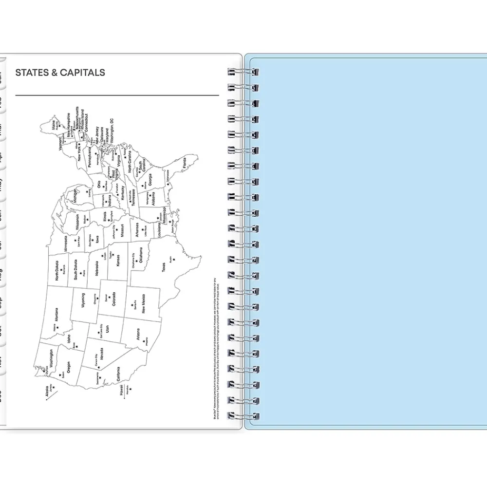 2025 Planners|Blue Sky 2025 Larah Blue 5" x 8" Weekly & Monthly Planner, Plastic Cover, Multicolor (152264)