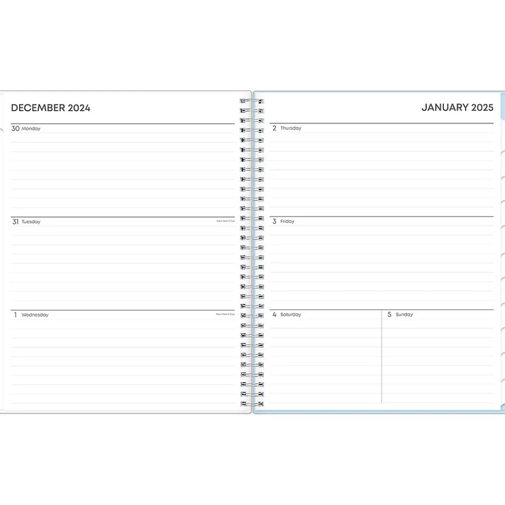 2025 Planners|Blue Sky 2025 Larah Blue 8.5" x 11" Weekly & Monthly Planner, Plastic Cover, Multicolor (152263)